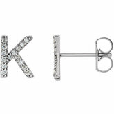 Accented Initial Earrings