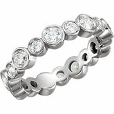 Cubic Zirconia Eternity Band or Mounting