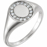 Diamond Ladies Signet Ring or Mounting