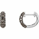 Diamond or Gemstone Pave Hoop Earrings