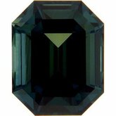 Emerald/Octagon Genuine Teal Sapphire (Notable Gems®)