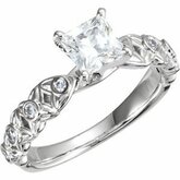Sculptural Engagement Ring Base or Eternity Band