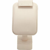 Small Beige Leatherette Earring Flap Stand