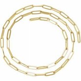 Ch1095 / 18K Yellow Gold-Plated Sterling Silver / na cm (2.54cm) / Vyleštený / 3.85Mm Flat Wire Long Link Chain