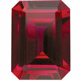 Emerald/Octagon Imitation Ruby