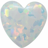Heart Imitation White Opal