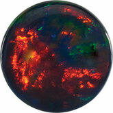 Round Lab Created Black Opal