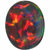 Oval Lab Created Black Opal