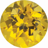 Round Lab Created Yellow Sapphire