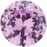 Round Lab Created Pink Sapphire