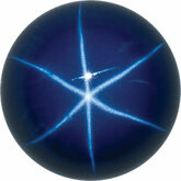 Round Lab Created Blue Star Sapphire