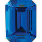 Emerald/Octagon Lab Created Blue Sapphire