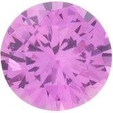 Round Lab-Grown Pink Sapphire