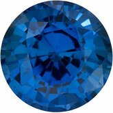 Round Lab Created Blue Sapphire