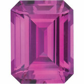 Emerald/Octagon Lab Created Pink Sapphire
