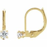 Youth Cubic Zirconia Lever Back Earrings