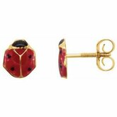 Ladybug Enamel  Earrings