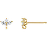 2000185 / Set / 14K Yellow / 1.8 Mm / Each / Polished / 1/10 Ctw Diamond Earring With Jump Ring