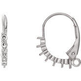 6-Stone Lever Back Earring with Ring