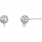 Ball Earrings with Jump Rings