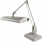 DazorÂ® 2 Bulb Dove Gray Desk Base Lamp