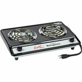 Double Burner Electric Hot Plate, 12A/1400W