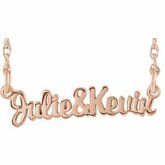 Script Couples Nameplate Necklace