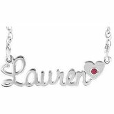 Accented Script Nameplate Necklace