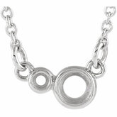 Two-Stone Bezel Set Necklace or Center