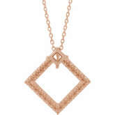 Accented Geometric Necklace or Pendant