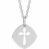 Pierced Cross Necklace or Pendant