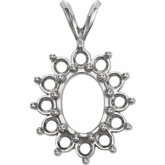 13-Stone Oval Cluster Pendant