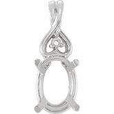 Oval Accented Pendant Mounting