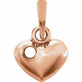 86316 / 14Kt Rose / Mounting / 2 Mm / Pearl Heart Pendant Mounting