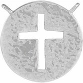 Pierced Cross Disc Necklace or Center
