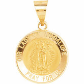 Hollow Round Our Lady of Guadalupe Medal
