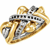 Ladies or Gents Puzzle Ring Wedding Band Mounting