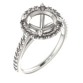 Halo-Style French-Set Engagement Ring or Band