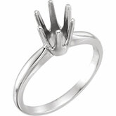 Round 6-Prong Heavy-Shank Engagement Ring Mounting