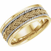 Hand-Woven Two-Tone Comfort Fit Band