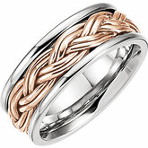 Hand-Woven 8mm Two-Tone Band