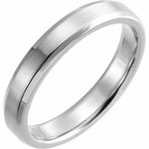 Beveled Edge Fancy Carved Band 6mm with Satin Finish