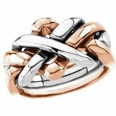 Two Tone 4 Piece Puzzle Ring