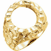 Gents Nugget Coin Ring
