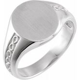 Infinity-Inspired Signet Ring