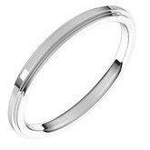 Fre / Flat Edge / 4 / Sterling Silver / 2 Mm / Comfort-Fit / Standard Weight / Flat Comfort-Fit Edge Band