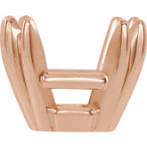 Asscher 4-Prong Split Claw Basket Setting for Earring Assembly