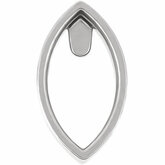 Marquise Low Straight Wall Bezel Setting with Bar