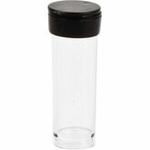 Small Plastic Vial with Black Swing-Top Lid
