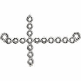 Accented Sideways Cross Necklace or Center
